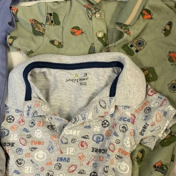 Lot of 6 Boys 18 Mos Thomas Tank Shirt Collared One Piece Shorts Outfits Sets - Picture 4 of 4